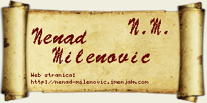 Nenad Milenović vizit kartica
